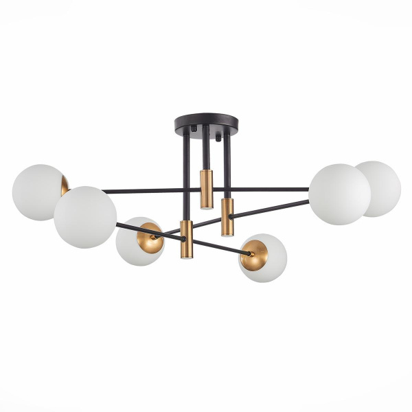 ST Luce SL1203.402.06 Люстра потолочная Бронза,Черный/Белый E27 6*40W