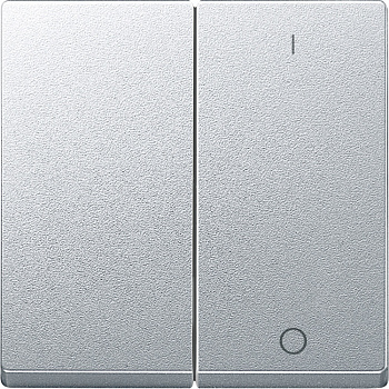 SE Merten SM Алюминий Две клавиши с пиктограммой «вкл» и «откл» MTN312060