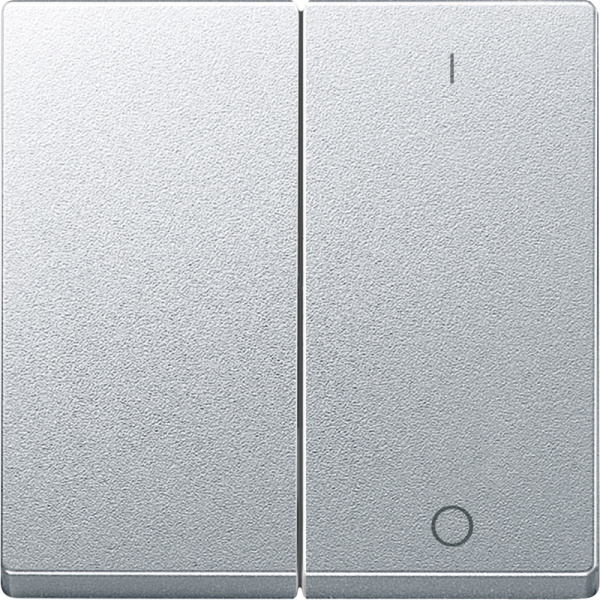 SE Merten SM Алюминий Две клавиши с пиктограммой «вкл» и «откл» MTN312060