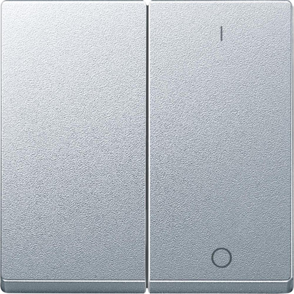 Купить SE Merten SM Алюминий Две клавиши с пиктограммой «вкл» и «откл» MTN312060