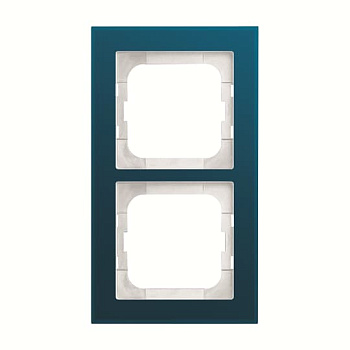 ABB Axcent Стекло Морской бриз Рамка  2-постовая 2CKA001754A4756