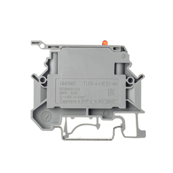Купить DKC Nuputuk Клемма для предохранителя, винтовой зажим, 2 точки подключения, индикация 250В, 4 кв.мм, серая