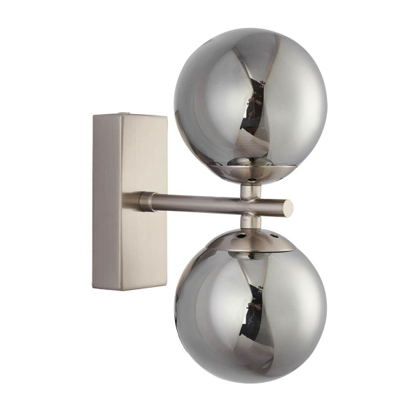 Купить Favourite 2650-2W настенный светильник Каркас цвета никель, плафоны из выдувного стекла дымчато-серого цвета