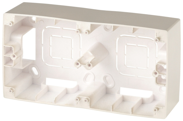 ЭРА 12-6102-04 Шампань Коробка наклад. монтажа 2 поста, 12