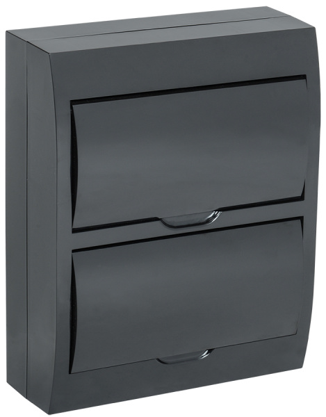 IEK KREPTA Корпус модульный пл. нав. ЩРН-П-24 черный черн. дв. IP41 MKP13-N-24-41-K02