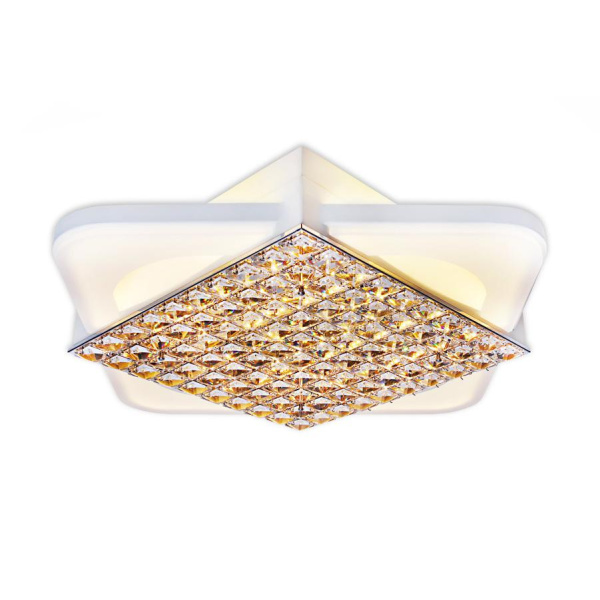 Купить Ambrella Потолочный светодиодный светильник с пультом FA124 WH белый 104W 510*510*110 (ПДУ РАДИО 2.4)