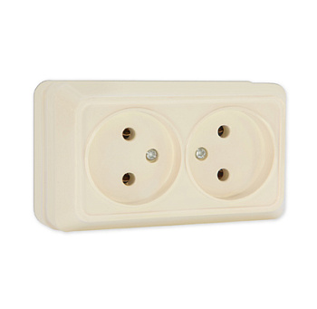 UNIVersal "Олимп" Розетка "Слоновая кость" 2-ая б/з Б-О0102