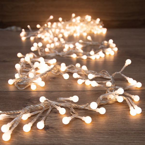 NEON-NIGHT Гирлянда "Мишура LED" 3 м прозрачный ПВХ, 288 диодов, цвет ТЕПЛЫЙ БЕЛЫЙ 303-606