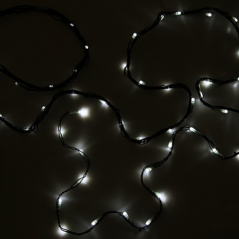 NEON-NIGHT Гирлянда нить (стринг-метеор с динамикой) 4М (IP44) 24V БЕЛЫЙ 305-212