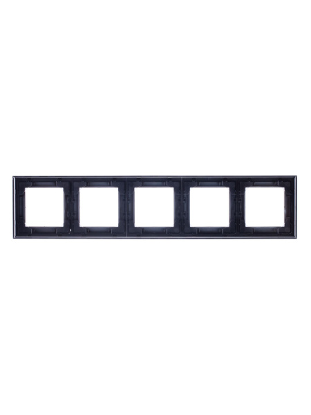 Купить ABB EPJ Levit антрацит / дымчатый чёрный Рамка 5 поста 2CHH015050A6063