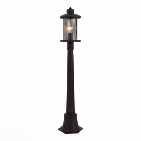 ST LUCE SL080.415.01 Светильник уличный наземный  Темный кофе/Прозрачный, Темный кофе E27 1*60W