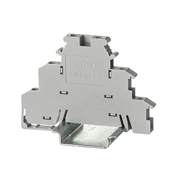 DKC Nuputuk Клемма трехуровневая, винтовой зажим, 6 точек подключения, 2.5 кв.мм, серая