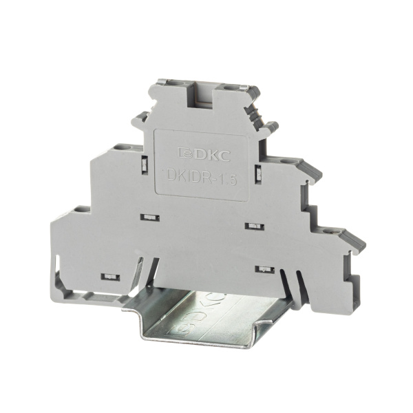 DKC Nuputuk Клемма трехуровневая, винтовой зажим, 6 точек подключения, 2.5 кв.мм, серая