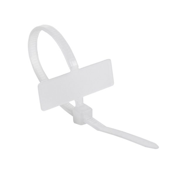 Хомут под маркер nylon 100 x 2,5 мм 100 шт белый Rexant 07-0106