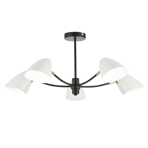 Evoluce SLE103602-05 Люстра потолочная Черный, Золотой/Белый E14 5*40W Evoluce SLE103602-05 Люстра потолочная Черный, Золотой/Белый E14 5*40W