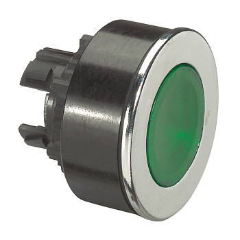 Legrand Osmoz Скрытая головка с утопленным толкателем ∅ 30 для комплектации с подсветкой с пружинным возвратом зеленый 024009