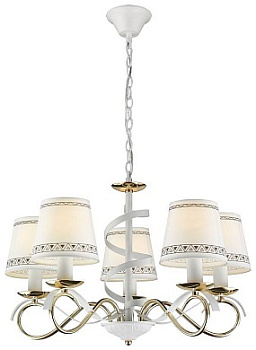 VELANTE 732-303-05 Люстра подвесная Белый, Золото/Белый E14 5*60W