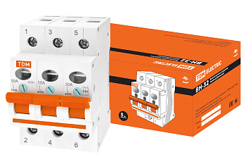 TDM Выключатель нагрузки (мини-рубильник) ВН-32 3P 50A SQ0211-0026