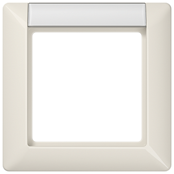 JUNG Рамка 1-кратная для вертикальной и горизонтальной установки с полем для надписи слоновая кость AS581NA