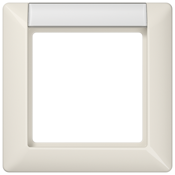 JUNG Рамка 1-кратная для вертикальной и горизонтальной установки с полем для надписи слоновая кость AS581NA