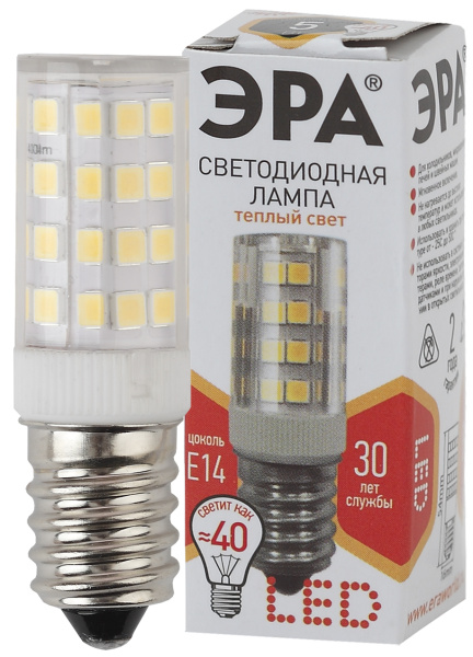 ЭРА LED T25-5W-CORN-827-E14 (диод, капсула, 5Вт, тепл, E14)