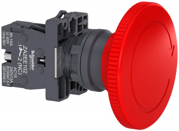 Купить SE Кнопка аварийного останова,возврат поворотом,60мм,красная,1НЗ XA2ES642