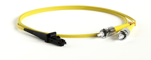 Hyperline FC-D2-9-MTRJM/UR-ST/UR-H-2M-LSZH-YL Патч-корд волоконно-оптический (шнур) SM 9/125 (OS2), ST-MTRJ(папа), 2.0 мм, duplex, LSZH, 2 м 28115