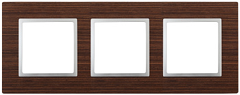 ЭРА 14-5303-10 Elegance Венге/алюм Дерево Рамка 3-ая