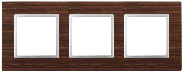 ЭРА 14-5303-10 Elegance Венге/алюм Дерево Рамка 3-ая