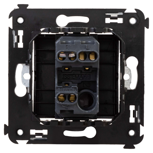 Купить DKC Переключатель одноклавишный в стену, "Avanti", "Черный квадрат"