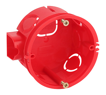 ЭРА Коробка установочная усиленная КУТС 68х42мм для твердых стен саморез., стыковочные узлы красная IP20