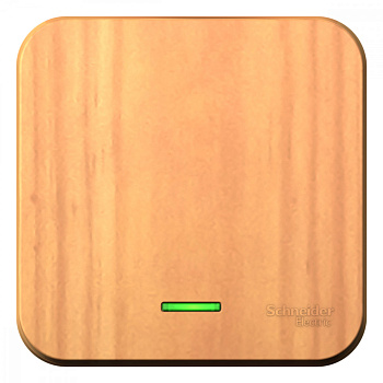 Systeme Electric Blanca наруж Ясень Выключатель 1-клавишный с подсветкой, 10А, 250B