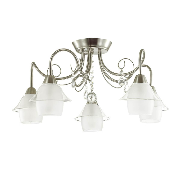 Купить Lumion 3685/5C LN18 177 матовый никель/стекло Люстра потолочная E14 5*40W 220V BRITTANY