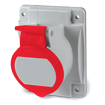 DKC Розетка панельная с наклоном  IP44 16А 3P+E+N 400В