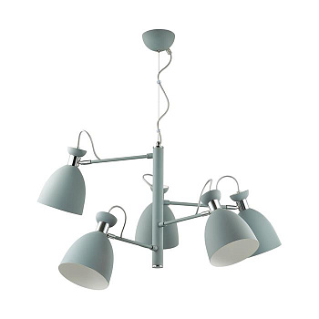 Lumion 3735/5 LN19 089 матовый серый, хром Люстра E27 5*60W 220V KIZZY