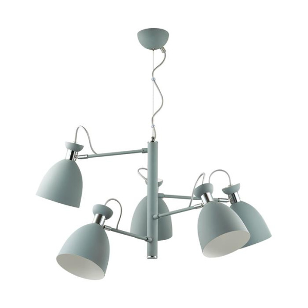 Lumion 3735/5 LN19 089 матовый серый, хром Люстра E27 5*60W 220V KIZZY