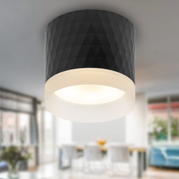 ЭРА Светильник настенно-потолочный спот ЭРА OL37 BK под GX53 IP20 черный