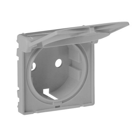 Legrand Valena LIFE Алюм Накладка розетки с/з с крышкой 754842
