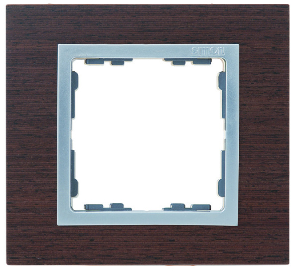 Simon 82 Nature Венге/Алюминий/Дерево Рамка 4-ая 82947-65