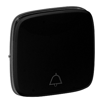 Legrand Valena ALLURE Антрацит Клавиша выключателя кнопочного с символом "звонок" 755018