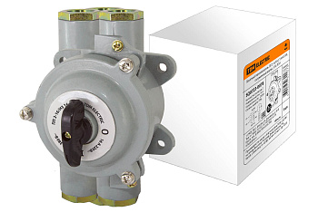 TDM Пакетный переключатель ПП 2-16/Н3 2П 16А 220В, силуминовый корпус, IP56 SQ0723-0078