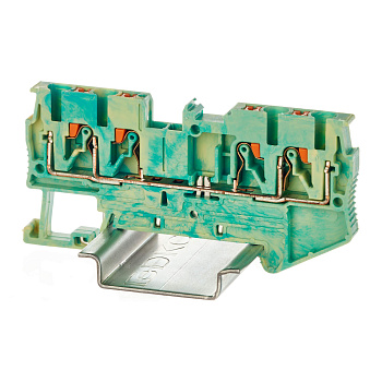 DKC Nuputuk Клемма заземления, зажим push-in, 4 точки подключения, 2.5 кв.мм