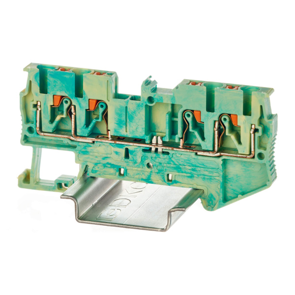 DKC Nuputuk Клемма заземления, зажим push-in, 4 точки подключения, 2.5 кв.мм