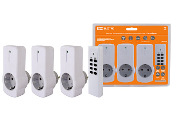 TDM Комплект для беспроводного управления розетками ПУ3-Р1.3 (3 приемника) "Уютный дом" SQ1508-0205