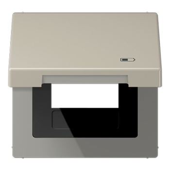 JUNG Рамка с подпружиненной крышкой для USB-механизмов, с центральной платой, нержавеющая сталь ES2990KLUSB