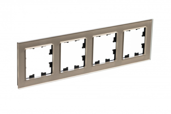 Купить Systeme Electric AtlasDesign Nature Стекло шампань Рамка 4-ая