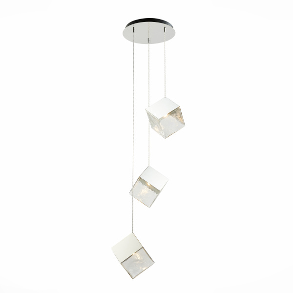 ST LUCE  SL1182.103.03 Светильник подвесной Хром/Прозрачный, Хром G9 3*5W ST LUCE  SL1182.103.03 Светильник подвесной Хром/Прозрачный, Хром G9 3*5W
