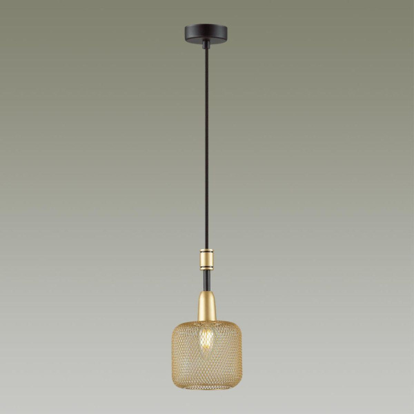 Купить Odeon Light 4975/1 LOFT ODL22 475 черный/мат.золотой/металл.сетка Подвес E14 1*40W LECOLA