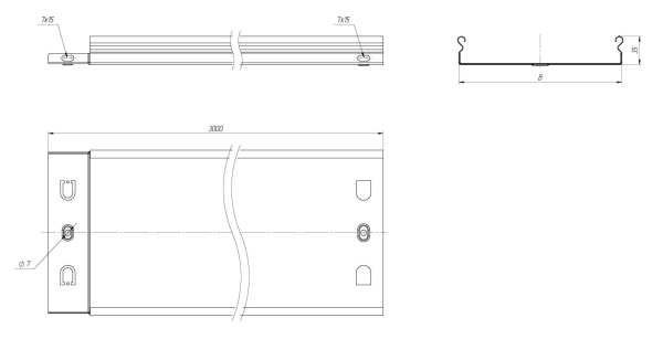 Купить EKF PROxima Лоток неперфорированный металлический 35х200х3000-0,7мм (12м)