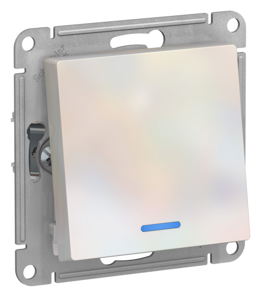 Купить Systeme Electric AtlasDesign Жемчуг Переключатель 1-клавишный с подсветкой, сх.6а, 10АХ, механизм